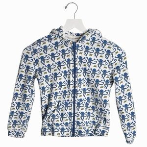 Roller Rabbit Kids Monkey Harley Zip-up Hoodie W2041 Size 10